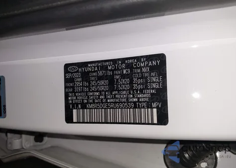 2024 Hyundai Palisade Limited из США, поврежденный, VIN KM8R5DGE5RU690539